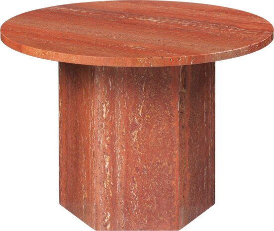 Gubi Table Basse Epic Ronde Ø60 | Travertin rouge Gubi Table Basse Epic Ronde Ø60 | Travertin rouge