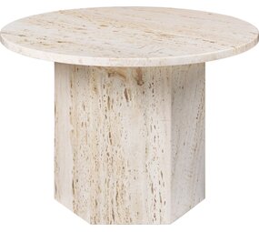 Gubi Epic Coffee Table Round Ø60 | White Travertine Gubi Epic Coffee Table Round Ø60 | White Travertine