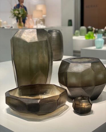 Guaxs Vase Cubistic Tall | Indigo / Smoke grey Guaxs Vase Cubistic Tall | Indigo / Smoke grey