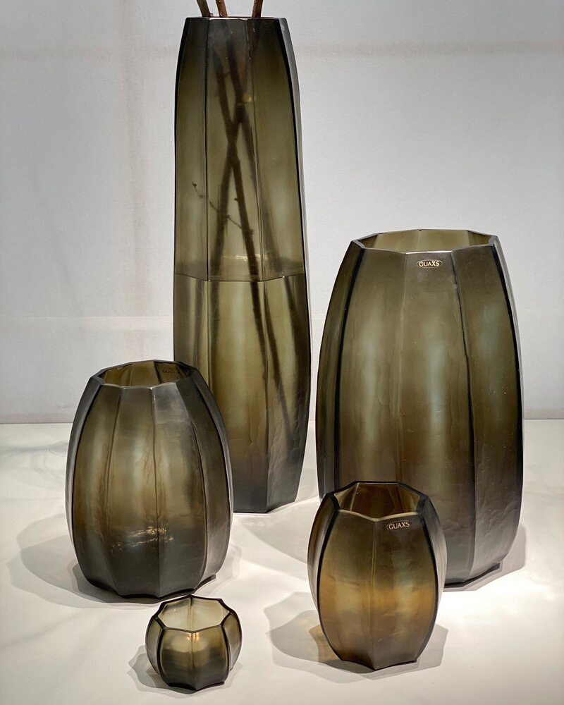 Vase Koonam M | Indigo / Smoke grey - NU PUUR & GROEN B.V.
