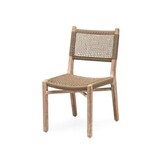 GOMMAIRE Outdoor Meubels | Organic Living ChairFiona | Teak Natural Gray / PE Wicker Antique Weed