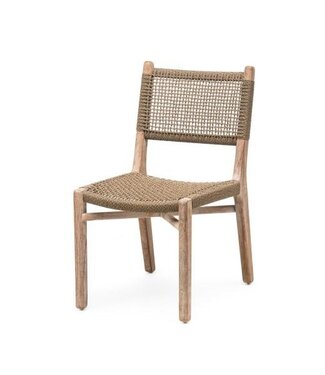 GOMMAIRE Outdoor Meubels | Organic Living Stol Fiona | Teak Naturgrå / PE-flettet antikk marihuana