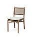 GOMMAIRE Outdoor Meubels | Organic Living Stuhl Fiona | Teak Naturgrau / PE-Geflecht Antikgrün