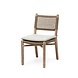 GOMMAIRE Outdoor | Organic Living Chair Fiona | Teak Natural Grey / PE Wicker Antique Weed