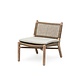 GOMMAIRE Outdoor | Organic Living Poltrona Fiona | Teak Grigio Naturale / Vimini PE Antique Weed