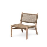 GOMMAIRE Outdoor | Organic Living Poltrona Fiona | Teak Grigio Naturale / Vimini PE Antique Weed