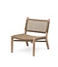 GOMMAIRE Outdoor Meubels | Organic Living Lenestol Fiona | Teak Naturgrå / PE-flettet Antikk Weed