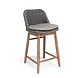 Gommaire Chaise de bar Sienne | Teck récupéré gris naturel / charbon de bois en osier PE Gommaire Chaise de bar Sienne | Teck récupéré gris naturel / charbon de bois en osier PE