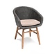 GOMMAIRE Outdoor | Organic Living Armchair Charly | Reclaimed Teak Natural Grey / PE Wicker Espresso