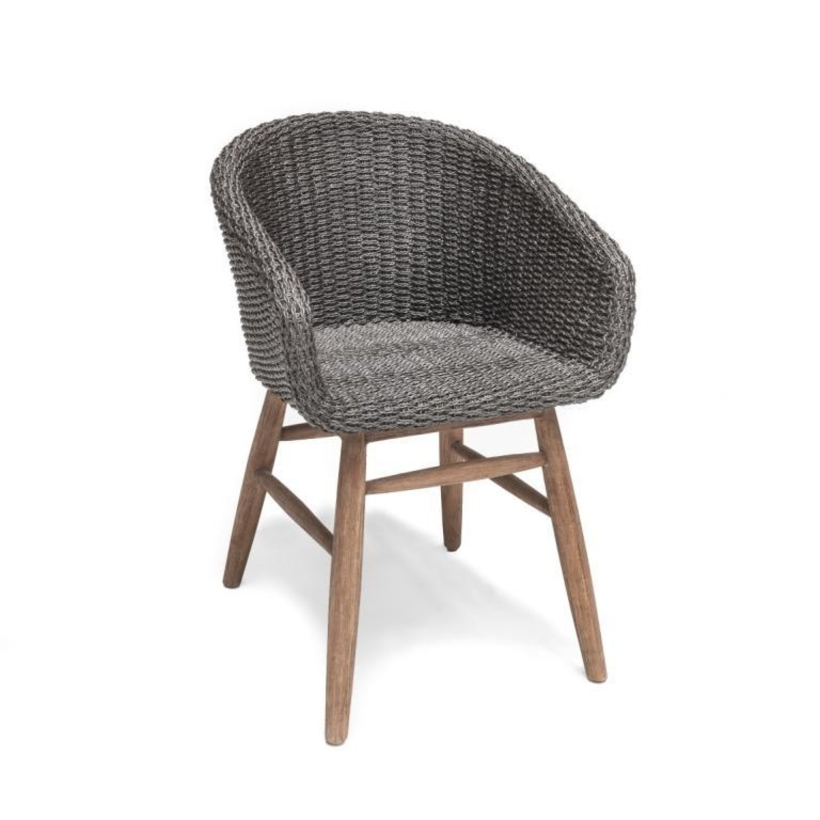 Gommaire Armchair Charly | Reclaimed Teak Natural Grey / PE Wicker Espresso