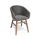 GOMMAIRE Outdoor Meubels | Organic Living Poltrona Charly | Teak riciclato grigio naturale / Vimini PE color espresso