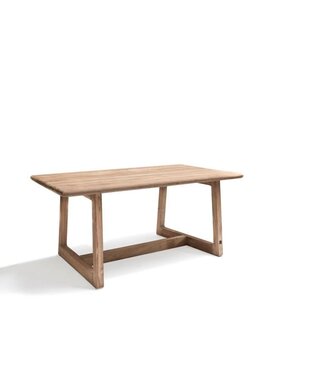 GOMMAIRE Outdoor Meubels | Organic Living Mesa rectangular Dennis pequeña | Teca reciclada gris natural