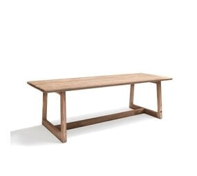 GOMMAIRE Outdoor Meubels | Organic Living Rectangular Table Dennis Large | Reclaimed Teak Natural Grey