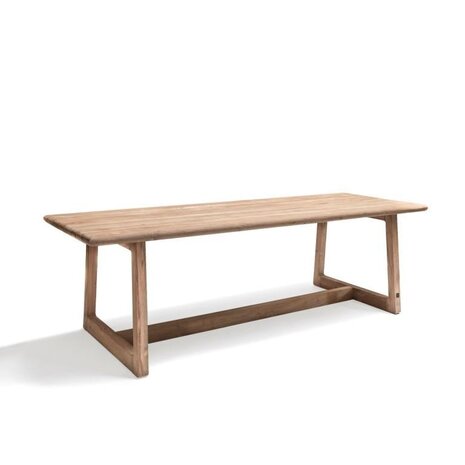 GOMMAIRE Outdoor | Organic Living Tavolo rettangolare grande Dennis | Teak riciclato grigio naturale