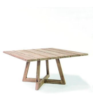 GOMMAIRE Outdoor Meubels | Organic Living Tavolo quadrato Dennis | Teak riciclato grigio naturale