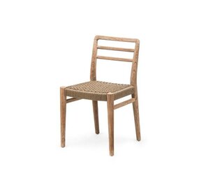GOMMAIRE Outdoor | Organic Living ChairJared | Teak Grigio Naturale / Vimini PE Antico Weed
