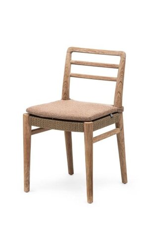 GOMMAIRE Outdoor | Organic Living ChairJared | Teak Natural Gray / PE Wicker Antique Weed