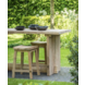 GOMMAIRE Outdoor | Organic Living Mesa de bar Alexi pequeña | Teca reciclada gris natural