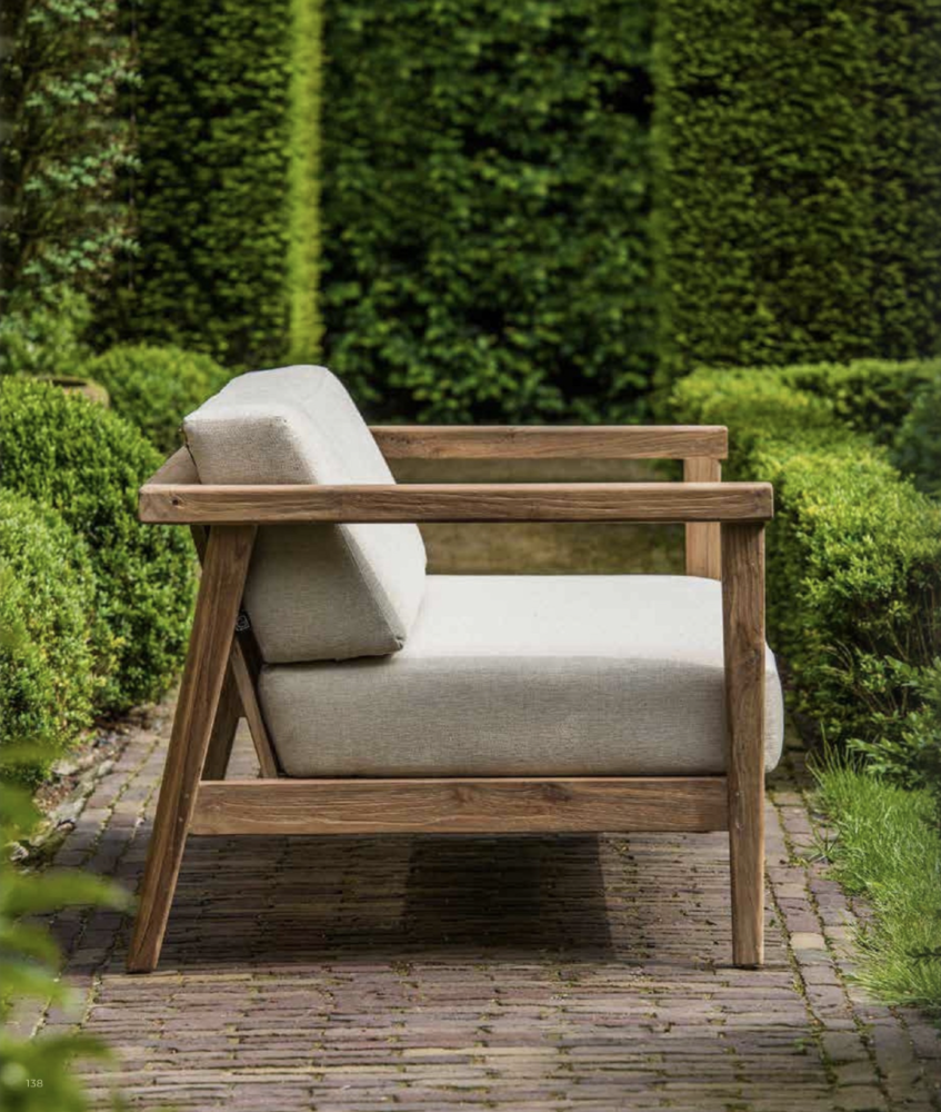 GOMMAIRE Outdoor | Organic Living Copenhague de 2 plazas | Teca gris natural