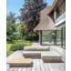 GOMMAIRE Outdoor | Organic Living Ottoman Magnus | Teak Grigio Naturale