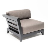 GOMMAIRE Outdoor Meubels | Organic Living Right Corner Mia | Aluminium Matte Black + Cushion