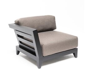 GOMMAIRE Outdoor | Organic Living Rechte Ecke Mia | Aluminium Mattschwarz + Polsterung