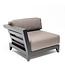GOMMAIRE Outdoor Meubels | Organic Living Rechte Ecke Mia | Aluminium Mattschwarz + Polsterung