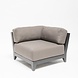 GOMMAIRE Outdoor | Organic Living Rechte Ecke Mia | Aluminium Mattschwarz + Polsterung