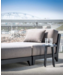 GOMMAIRE Outdoor Meubels | Organic Living Ottoman Mia | Aluminium Matte Black + Cushion