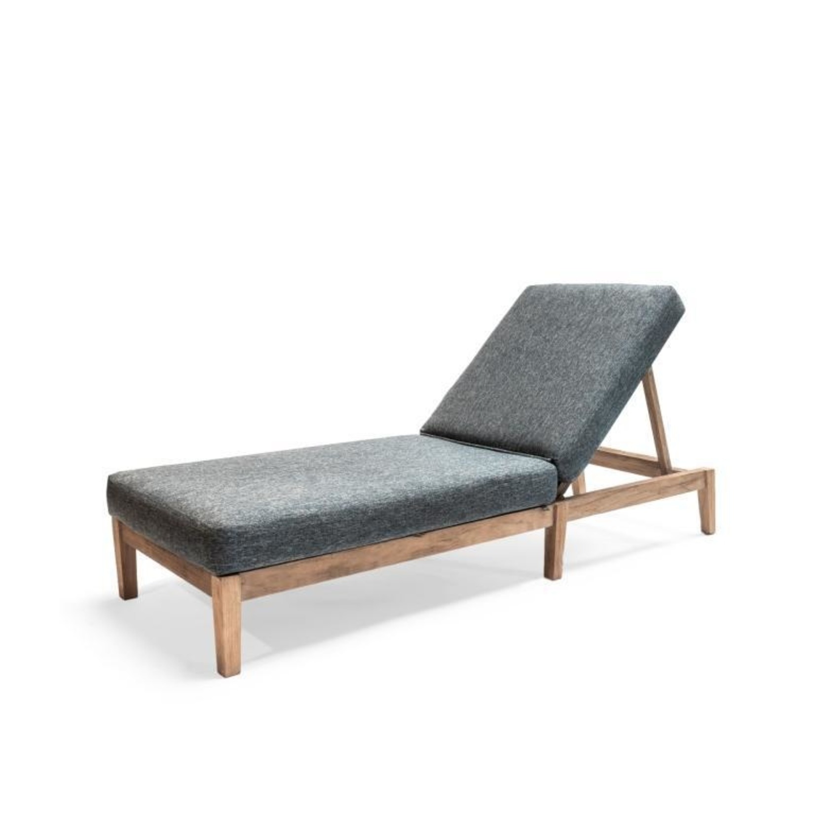 Gommaire Sunny Bed Copenhague | Reclaimed Teak Natural Gray + Cushion