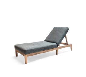GOMMAIRE Outdoor Meubels | Organic Living Letto Sunny Bed Copenhagen | Teak Grigio Naturale