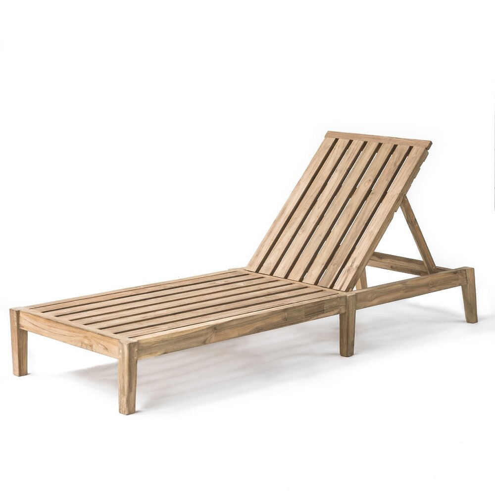 GOMMAIRE Outdoor Meubels | Organic Living Sunny Bed Copenhague | Teak Natural Grey