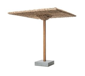 GOMMAIRE Outdoor Meubels | Organic Living Parasol Yasmin | CL PE Wicker Natural / Teak & Concrete