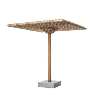 GOMMAIRE Outdoor Meubels | Organic Living Parasoll Yasmin | CL PE rotting natur / teak og betong