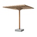 GOMMAIRE Outdoor | Organic Living Sombrilla Yasmin | Mimbre sintético CL PE Natural / Teca y Hormigón