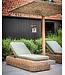 GOMMAIRE Outdoor Meubels | Organic Living Sonnenschirm Yasmin | CL PE Rattan Natur / Teak & Beton