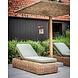 GOMMAIRE Outdoor | Organic Living Sonnenschirm Yasmin | CL PE Rattan Natur / Teak & Beton
