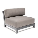 GOMMAIRE Outdoor Meubels | Organic Living Centre Mia | Aluminium noir mat + Coussin