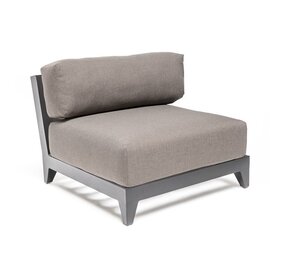 GOMMAIRE Outdoor | Organic Living Center Mia | Aluminium Matte Black + Cushion