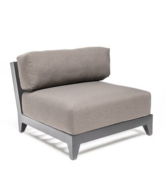 GOMMAIRE Outdoor Meubels | Organic Living Centre Mia | Aluminium noir mat + Coussin