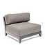GOMMAIRE Outdoor Meubels | Organic Living Center Mia | Aluminium Matte Black + Cushion