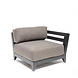 GOMMAIRE Outdoor | Organic Living Left Corner Mia | Aluminium Matte Black + Cushion