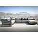 GOMMAIRE Outdoor | Organic Living Esquina derecha Real Mia | Aluminio negro mate + cojín