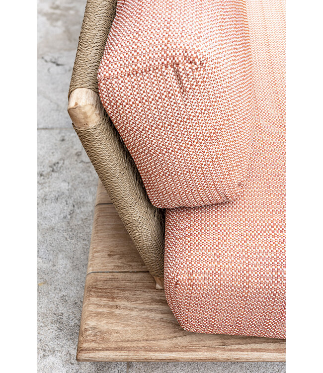 GOMMAIRE Outdoor Meubels | Organic Living Sofakant | Teak Naturgrå og PE-flettet antikk marihuana