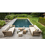 GOMMAIRE Outdoor Meubels | Organic Living Divano Mia a 3 posti | Teak grigio naturale