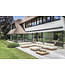 GOMMAIRE Outdoor Meubels | Organic Living Ottoman Magnus | Teak Natural Grey