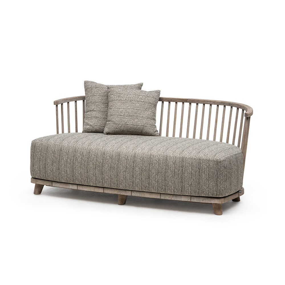 GOMMAIRE Outdoor | Organic Living Canapé 2 places Carol | Teck gris naturel