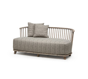 GOMMAIRE Outdoor Meubels | Organic Living Divano Carol a 2 posti | Teak grigio naturale