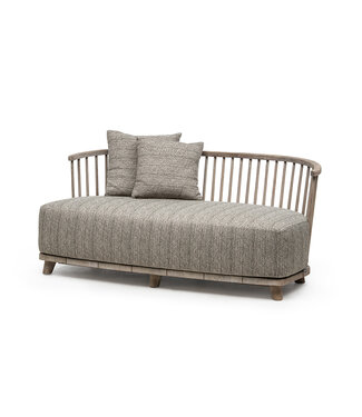 GOMMAIRE Outdoor Meubels | Organic Living Divano Carol a 2 posti | Teak grigio naturale