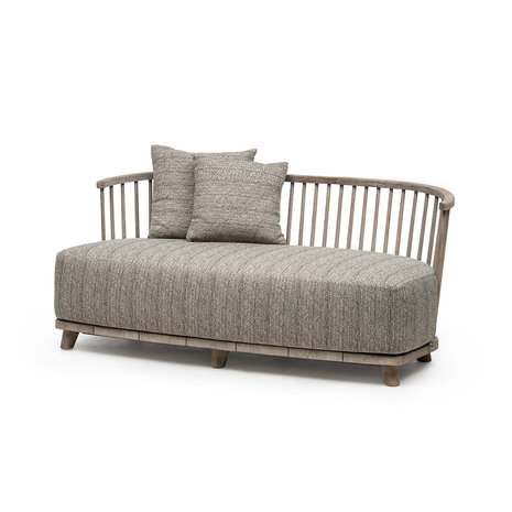 GOMMAIRE Outdoor | Organic Living Canapé 2 places Carol | Teck gris naturel